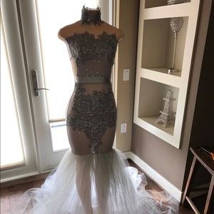 Grey prom dress